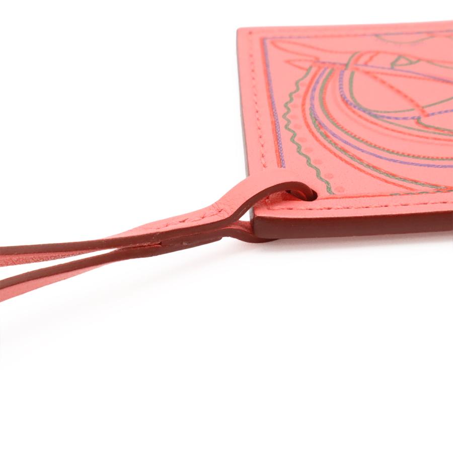 HERMES エルメス カレ ナノ ローブ デュ ソワール バッグチャーム ヴォースイフト レザー ローズエテ ピンク | HERMES | 03