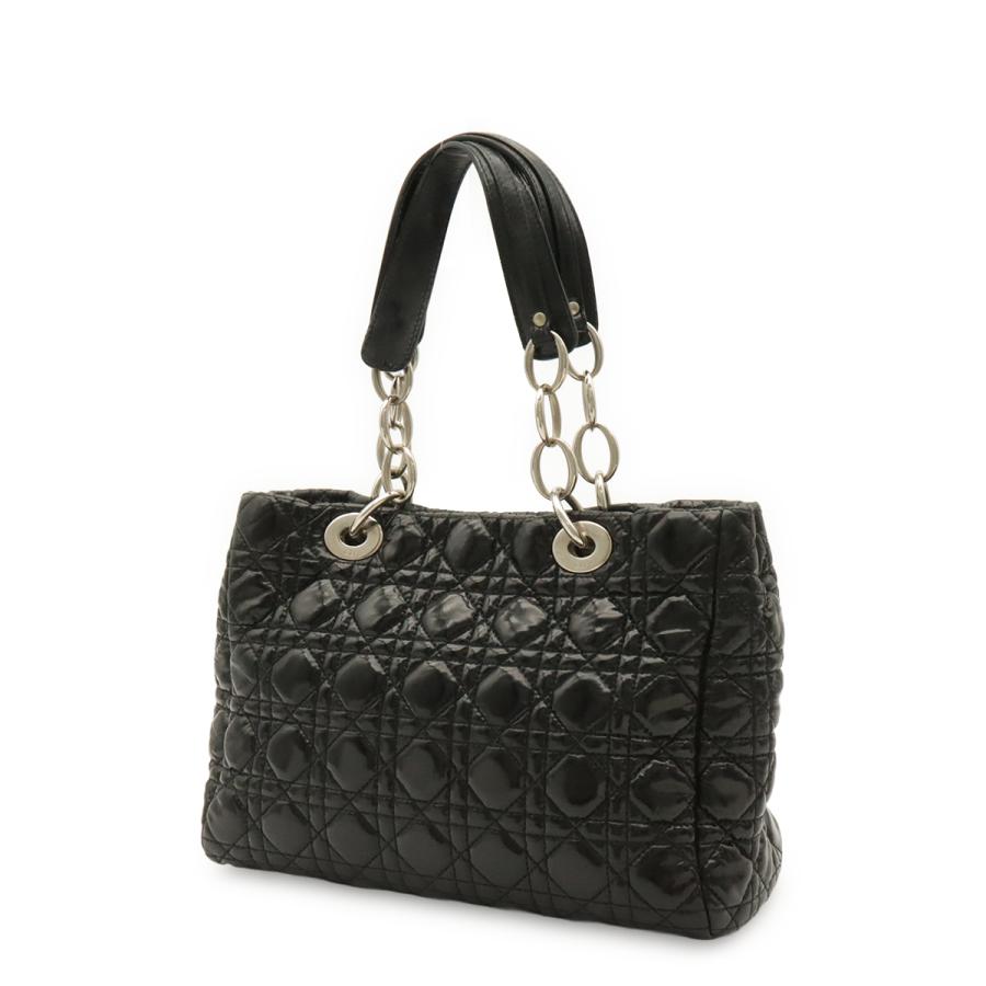 Christian Dior クリスチャン ディオール レディディオール カナージュ トートバッグ ハンドバッグ エナメル ブラック シルバー金具 | Christian Dior | 01