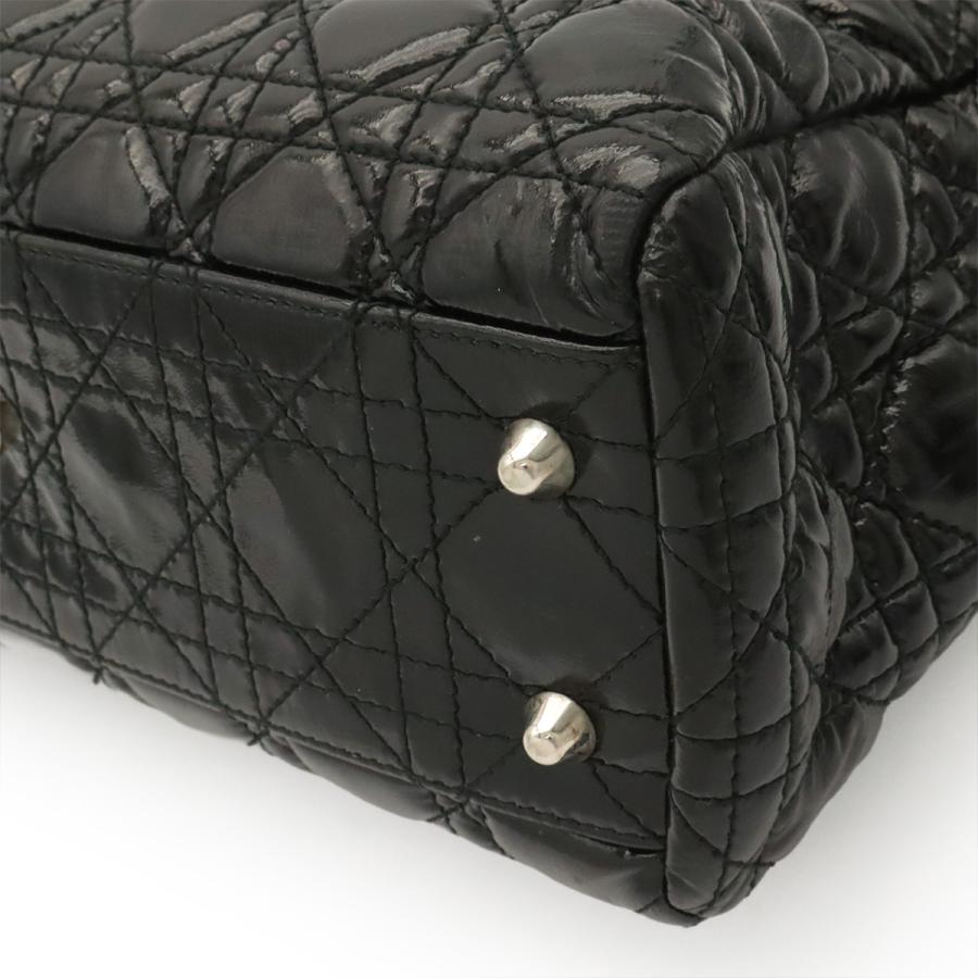 Christian Dior クリスチャン ディオール レディディオール カナージュ トートバッグ ハンドバッグ エナメル ブラック シルバー金具 | Christian Dior | 02