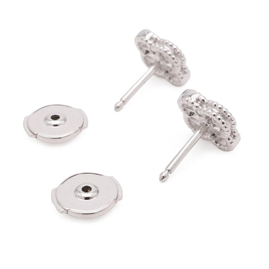 Van Cleef & Arpels ヴァン クリーフ & アーペル スウィートアルハンブラ ピアス K18WG D0.16ct 24PD VCARO85500 | Van Cleef ＆ Arpels | 03