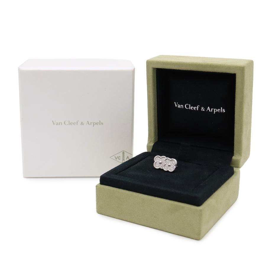 Van Cleef & Arpels ヴァン クリーフ & アーペル スウィートアルハンブラ ピアス K18WG D0.16ct 24PD VCARO85500 | Van Cleef ＆ Arpels | 06
