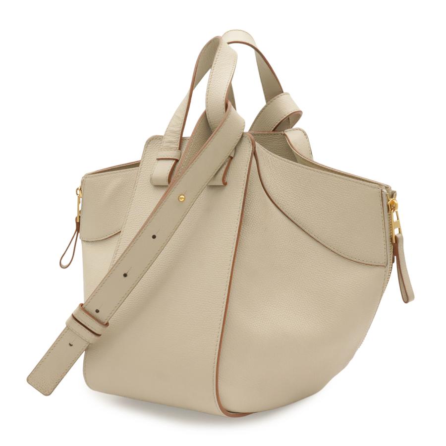 LOEWE ロエベ ハンモックバッグ スモール ハンドバッグ 2WAY ショルダーバッグ 斜め掛け レザー サンドベージュ ゴールド金具 387.30 | LOEWE | 01