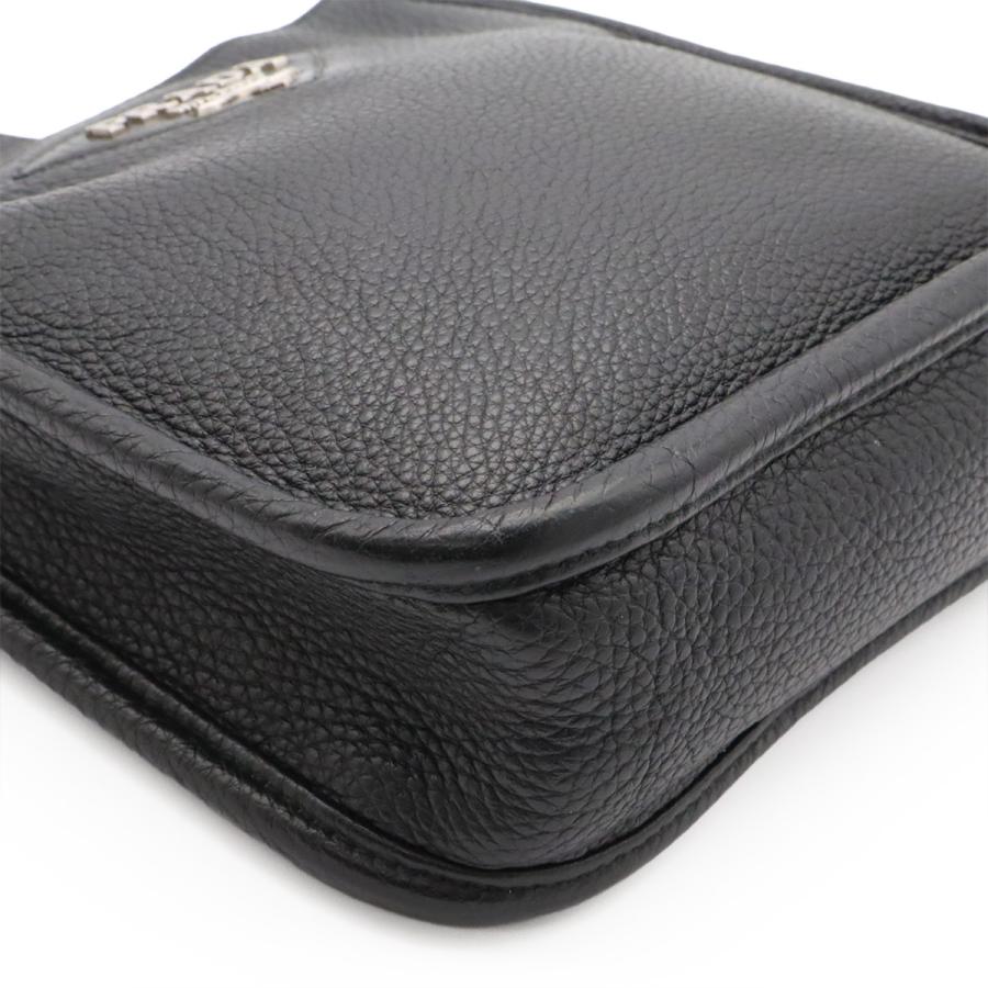 PRADA プラダ ヴィッテロダイノソフトレザー ミニ ショルダーバッグ ストライプショルダー 斜め掛け NERO 黒 ブラック シルバー金具 | PRADA | 02