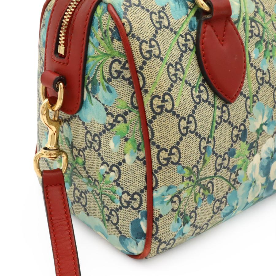 GUCCI グッチ GGブルームス GGスプリーム ハンドバッグ ミニボストンバッグ 2WAY ショルダーバッグ PVC フラワー 花柄 ベージュ レッド | GUCCI | 06