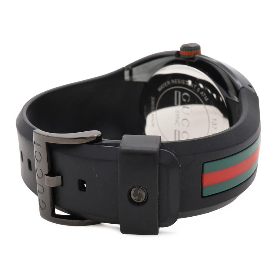 GUCCI グッチ シンク インターロッキングG シェリー グレー文字盤 SS ラバー メンズ クォーツ 腕時計 137.1 YA137107A | GUCCI | 06