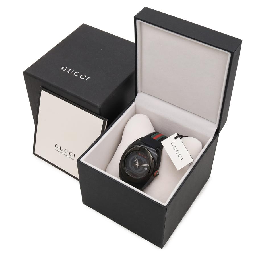 GUCCI グッチ シンク インターロッキングG シェリー グレー文字盤 SS ラバー メンズ クォーツ 腕時計 137.1 YA137107A | GUCCI | 08