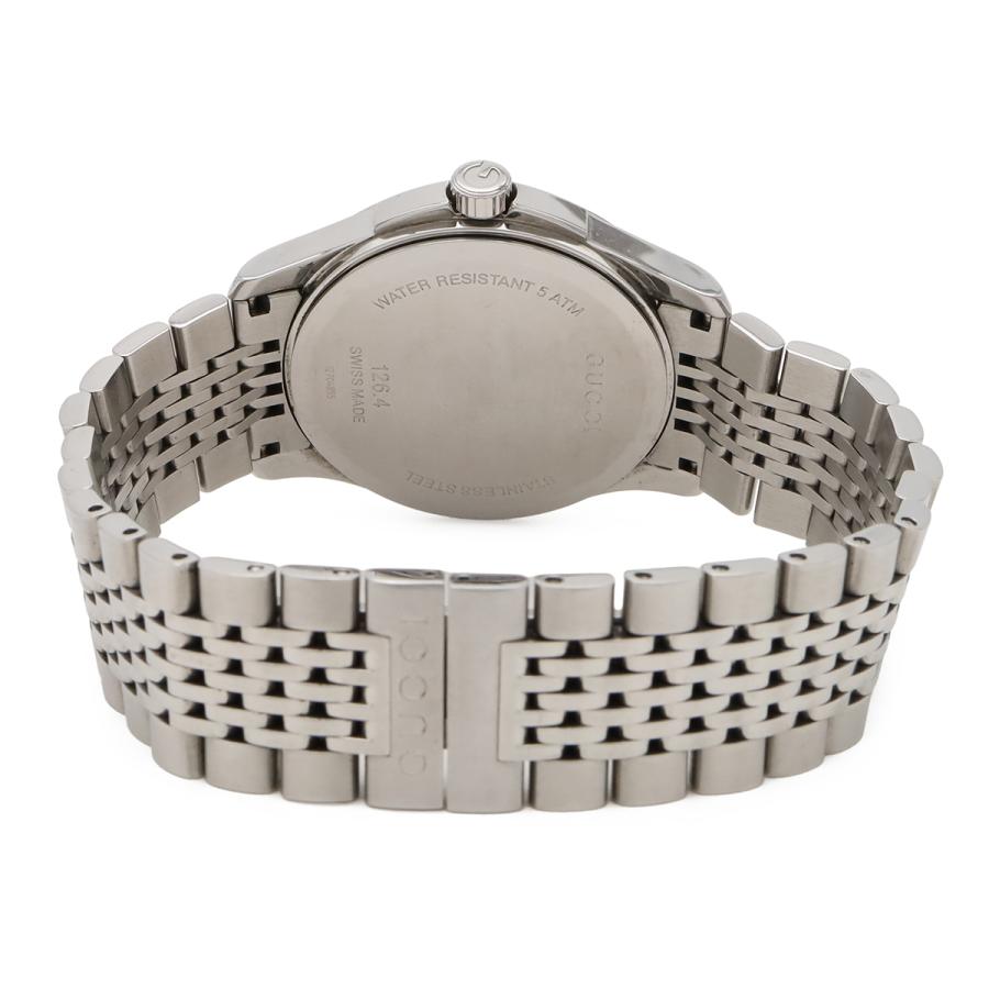 GUCCI グッチ Gタイムレス コレクション デイト SS ブラック文字盤 メンズ クォーツ 腕時計 126.4 YA126402 | GUCCI | 06
