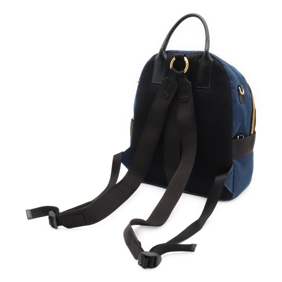 Miu Miu ミュウ ミュウ ミュウミュウ バックパック リュックサック デニム レザー BLEU ブルー ゴールド金具 国内ブティック購入品 | miu miu | 01