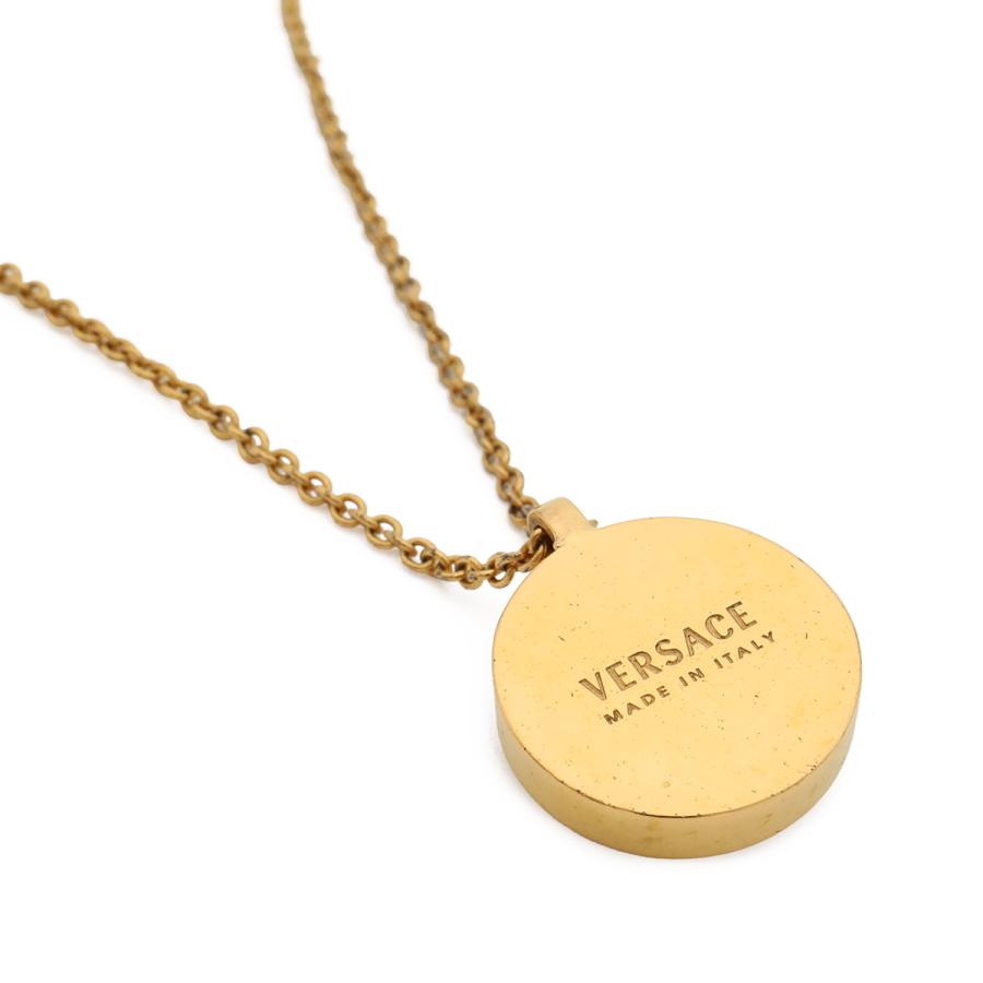 VERSACE ヴェルサーチェ ヴェルサーチ ベルサーチ メドゥーサ メデューサ グレカ チェーンネックレス ペンダント GP ゴールド ブラック | VERSACE | 03