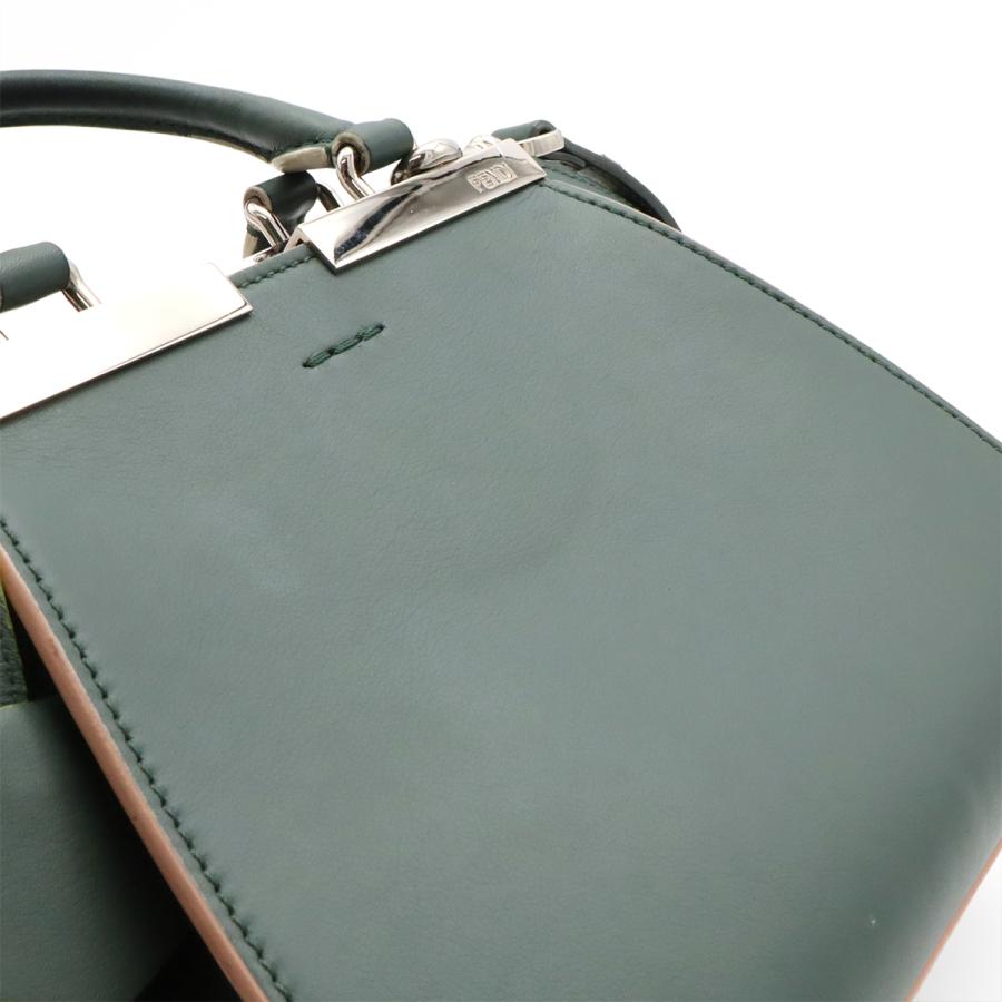 FENDI フェンディ プチトロワジュール ハンドバッグ ミニバッグ 2WAY ショルダーバッグ レザー グリーングレー系 マルチカラー | FENDI | 08