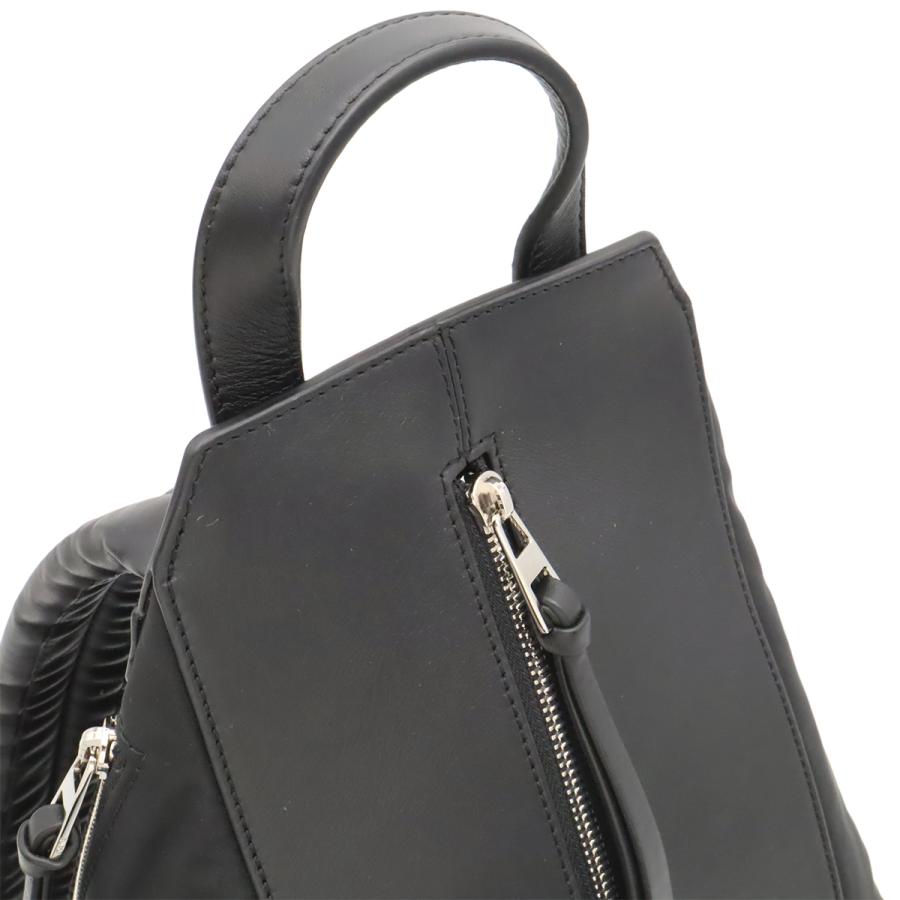 LOEWE ロエベ コンバーチブル バックパック スモール リュックサック ショルダーバッグ ナイロン レザー ブラック 黒 シルバー金具 | LOEWE | 05