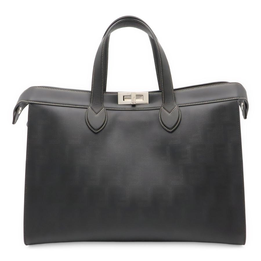 FENDI フェンディ ピーカブー アイシーユー フォーティー8 トートバッグ ラージトート レザー ブラック シルバー金具 ショルダー | FENDI