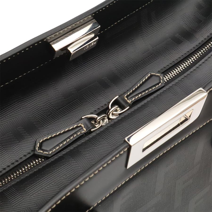 FENDI フェンディ ピーカブー アイシーユー フォーティー8 トートバッグ ラージトート レザー ブラック シルバー金具 ショルダー | FENDI | 04