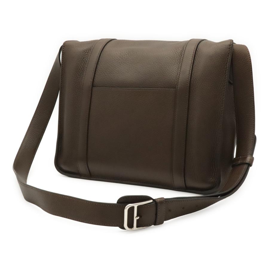 HERMES エルメス スティーブ ブザス35 ショルダーバッグ 斜め掛け トリヨンクレマンス レザー ブラウン 茶 シルバー金具  L刻印 | HERMES | 01