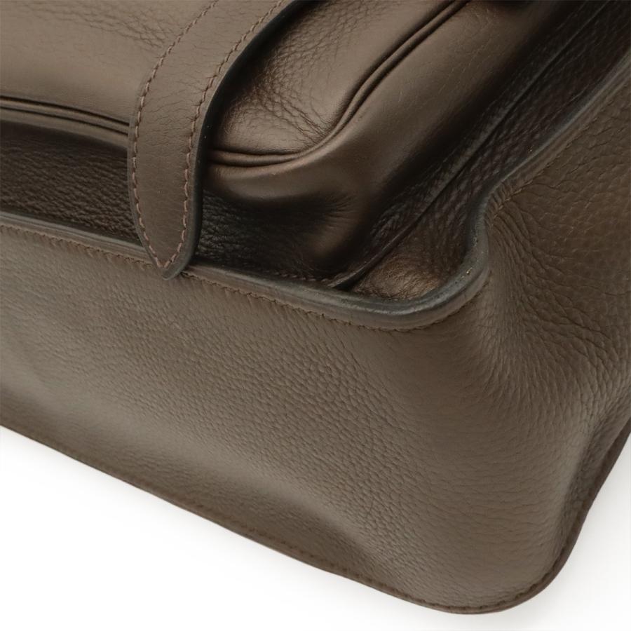 HERMES エルメス スティーブ ブザス35 ショルダーバッグ 斜め掛け トリヨンクレマンス レザー ブラウン 茶 シルバー金具  L刻印 | HERMES | 02