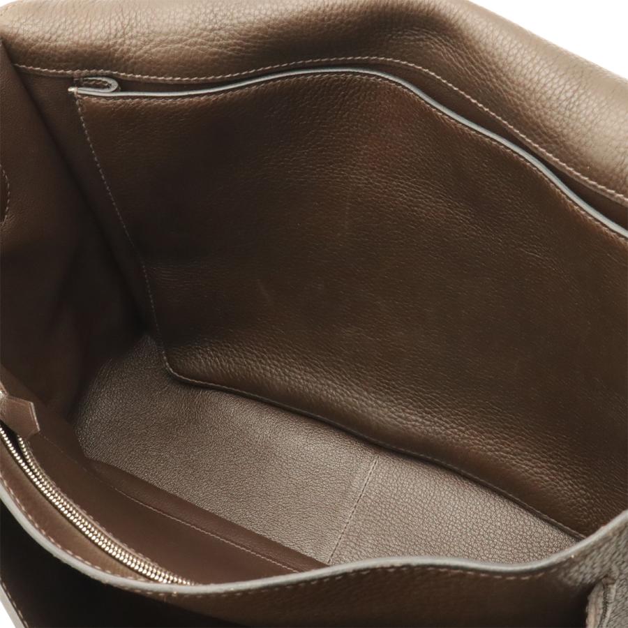 HERMES エルメス スティーブ ブザス35 ショルダーバッグ 斜め掛け トリヨンクレマンス レザー ブラウン 茶 シルバー金具  L刻印 | HERMES | 04