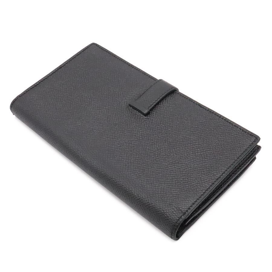 HERMES エルメス ベアンスフレ 2つ折長財布 二つ折り長財布 ヴォーエプソン レザー ブラック 黒 ゴールド金具 X刻印 | HERMES | 01