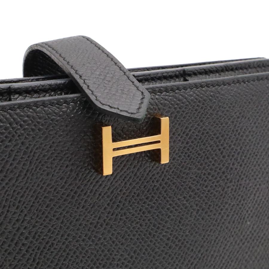 HERMES エルメス ベアンスフレ 2つ折長財布 二つ折り長財布 ヴォーエプソン レザー ブラック 黒 ゴールド金具 X刻印 | HERMES | 03