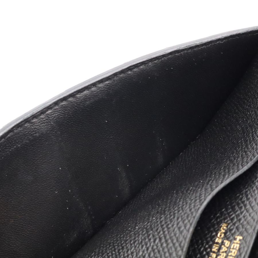 HERMES エルメス ベアンスフレ 2つ折長財布 二つ折り長財布 ヴォーエプソン レザー ブラック 黒 ゴールド金具 X刻印 | HERMES | 06