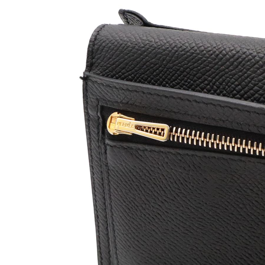HERMES エルメス ベアンスフレ 2つ折長財布 二つ折り長財布 ヴォーエプソン レザー ブラック 黒 ゴールド金具 X刻印 | HERMES | 08