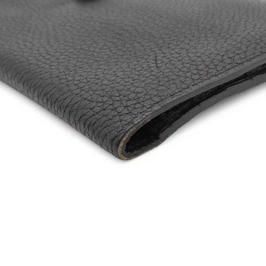 HERMES エルメス ドゴンレクトヴェルソ ドゴンロング 2つ折長財布 二つ折り長財布 トゴ レザー ブラック 黒 シルバー金具 □N刻印 | HERMES | 02