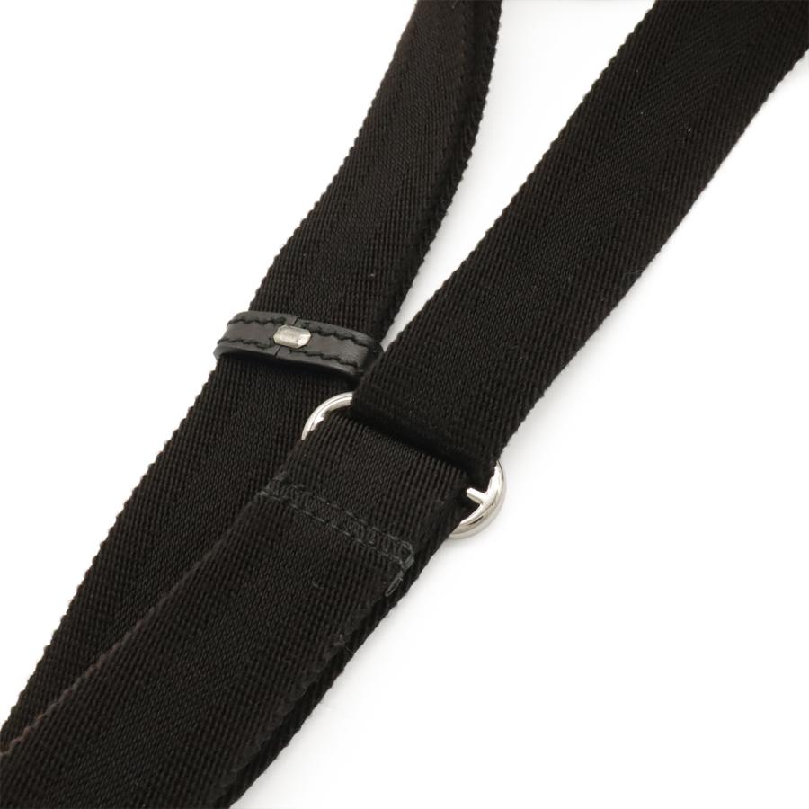 GUCCI グッチ GGキャンバス ショルダーバッグ メッセンジャーバッグ 斜め掛け パンチング レザー ブラック 黒 シルバー金具 145857 | GUCCI | 04