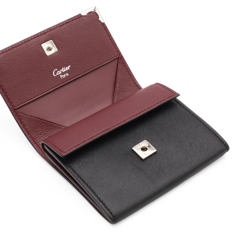 Cartier カルティエ カボション コインケース 小銭入れ コインパース カーフレザー ブラック 黒 シルバー金具 L3000571 | Cartier | 04