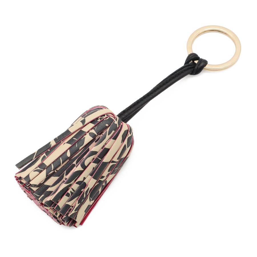LOEWE ロエベ バッグチャーム タッセルチャーム フリンジ キーホルダー キーリング レザー ベージュ ブラック フューシャ ピンク | LOEWE | 01
