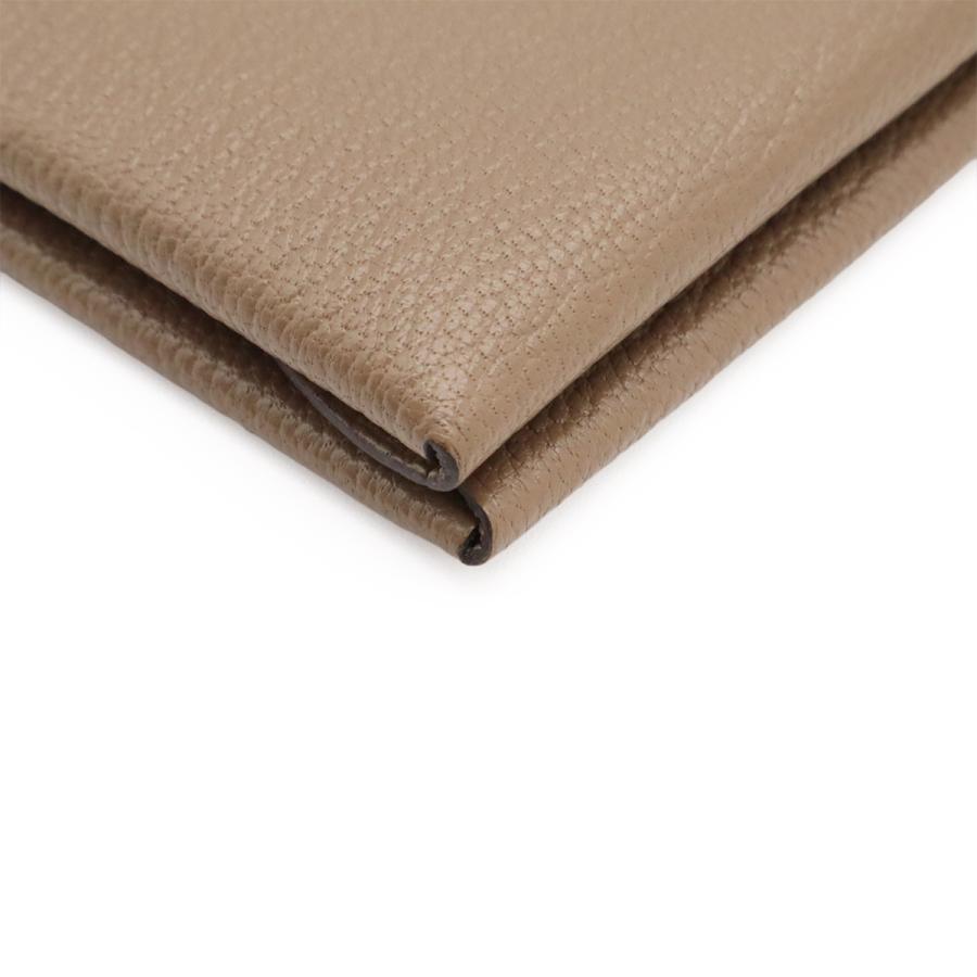 HERMES エルメス カルヴィ デュオ コインケース 小銭入れ カードケース 名刺入れ シェーブル レザー エトゥープ グレージュ U刻印 | HERMES | 02