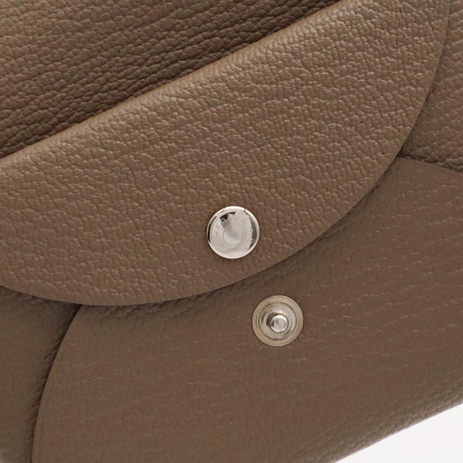 HERMES エルメス カルヴィ デュオ コインケース 小銭入れ カードケース 名刺入れ シェーブル レザー エトゥープ グレージュ U刻印 | HERMES | 04