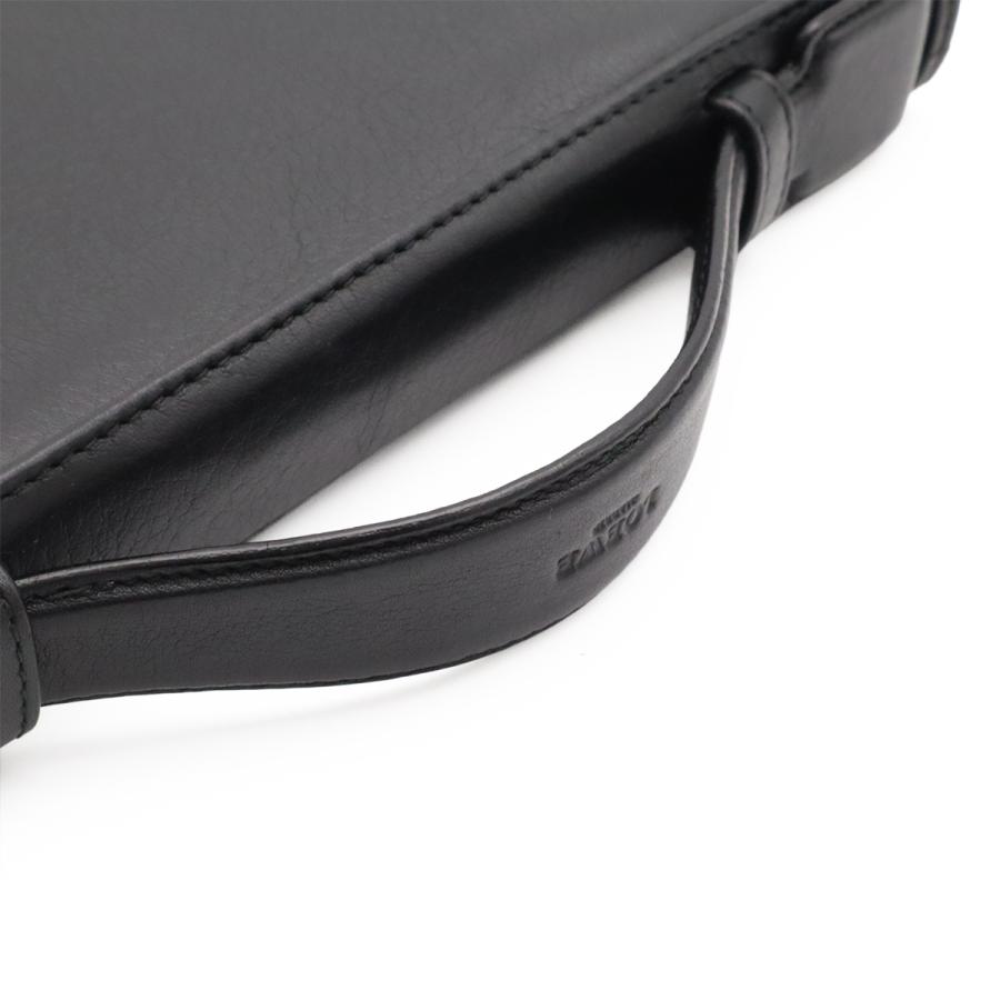 LOEWE ロエベ アナグラム セカンドバッグ クラッチバッグ ラウンドファスナー 長財布 レザー ブラック 黒 シルバー金具 | LOEWE | 03