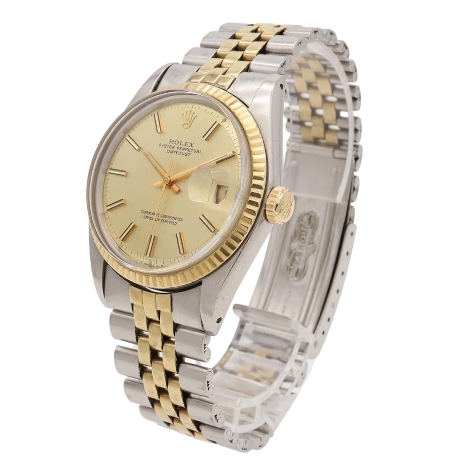 ROLEX ロレックス デイトジャスト シャンパン文字盤 SS/YG  メンズ AT オートマ 32番 腕時計 1601 | ROLEX | 01
