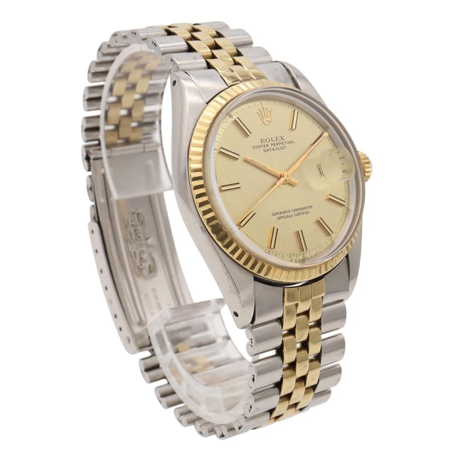 ROLEX ロレックス デイトジャスト シャンパン文字盤 SS/YG  メンズ AT オートマ 32番 腕時計 1601 | ROLEX | 02
