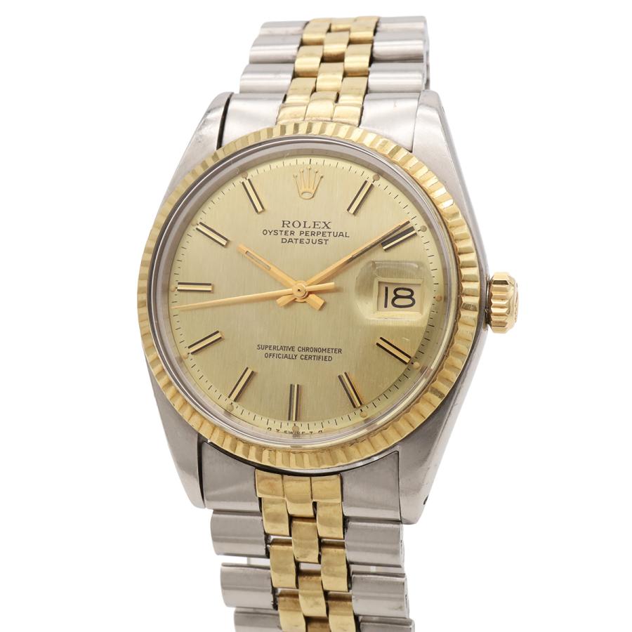 ROLEX ロレックス デイトジャスト シャンパン文字盤 SS/YG  メンズ AT オートマ 32番 腕時計 1601 | ROLEX | 03