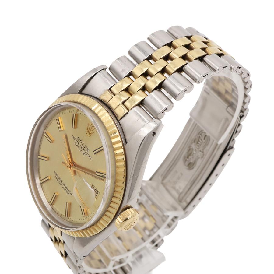 ROLEX ロレックス デイトジャスト シャンパン文字盤 SS/YG  メンズ AT オートマ 32番 腕時計 1601 | ROLEX | 05