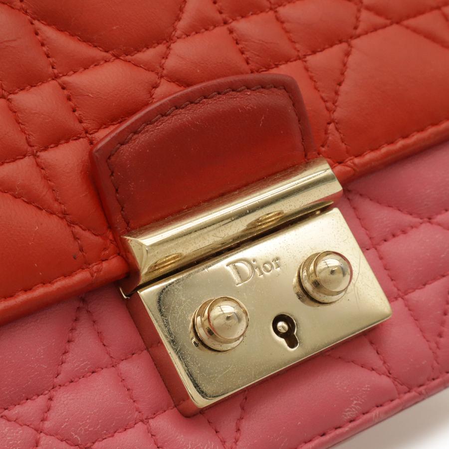 Christian Dior クリスチャン ディオール カナージュ ポシェット ミニバッグ ショルダーバッグ チェーンショルダー レザー レッド 赤 | Christian Dior | 03