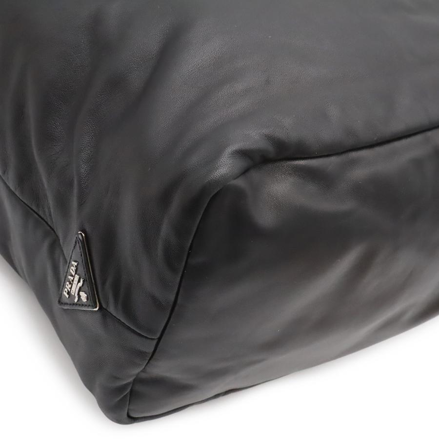 PRADA プラダ リバーシブル トートバッグ 2WAY ショルダーバッグ ナイロン レザー NERO ブラック 黒 シルバー金具 国内ブティック購入品 | PRADA | 02
