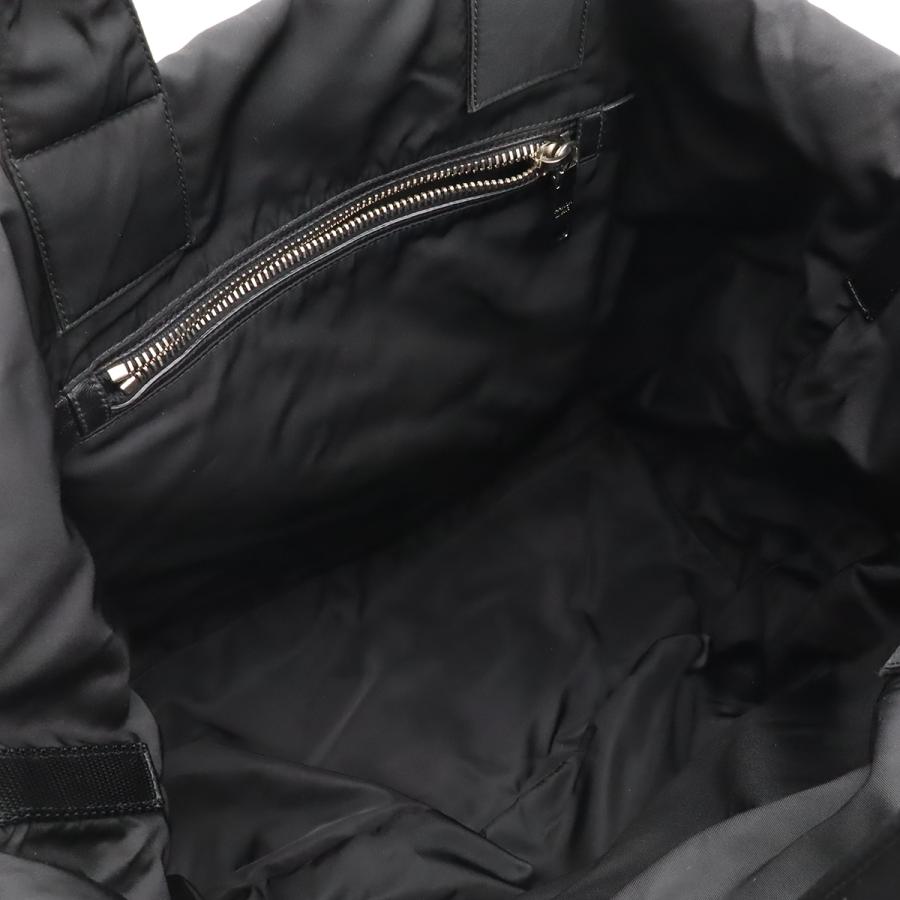 PRADA プラダ リバーシブル トートバッグ 2WAY ショルダーバッグ ナイロン レザー NERO ブラック 黒 シルバー金具 国内ブティック購入品 | PRADA | 05