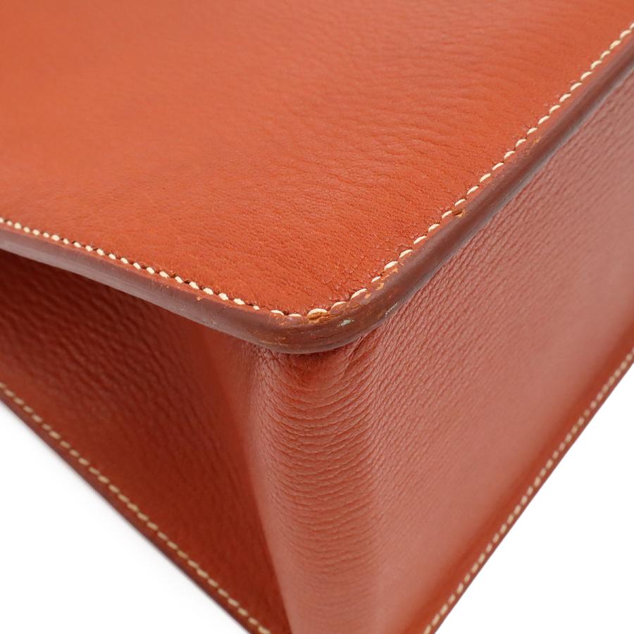 HERMES エルメス ホワイトバスGM ハンドバッグ ビジネスバッグ シェーブル レザー ノアゼット ブラウン シルバー金具 □D刻印 | HERMES | 02