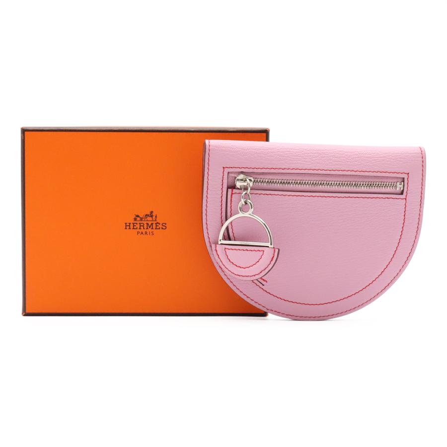 HERMES エルメス インザループ コンパクト コインケース 小銭入れ コインパース ポーチ シェーブル レザー モーヴシルベストル ピンク系 | HERMES | 06