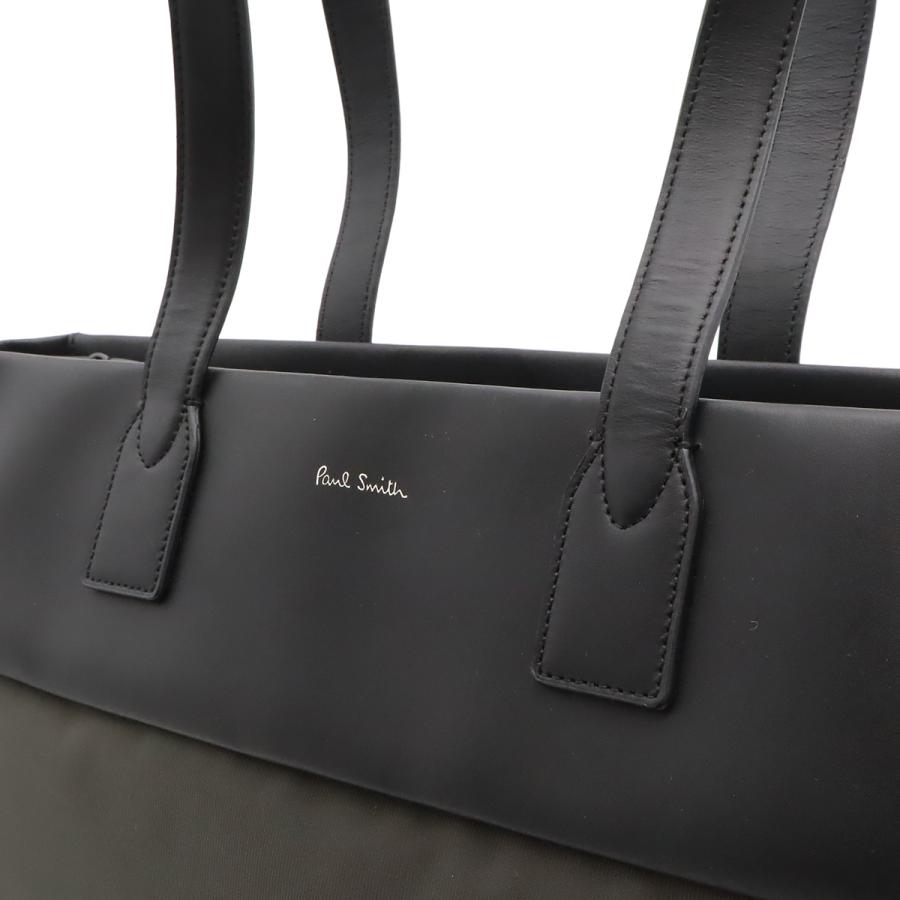 Paul Smith ポール スミス ポールスミス ビジネスバッグ ブリーフケース トートバッグ レザー ナイロン ブラック 黒 カーキ グレー | Paul Smith | 08