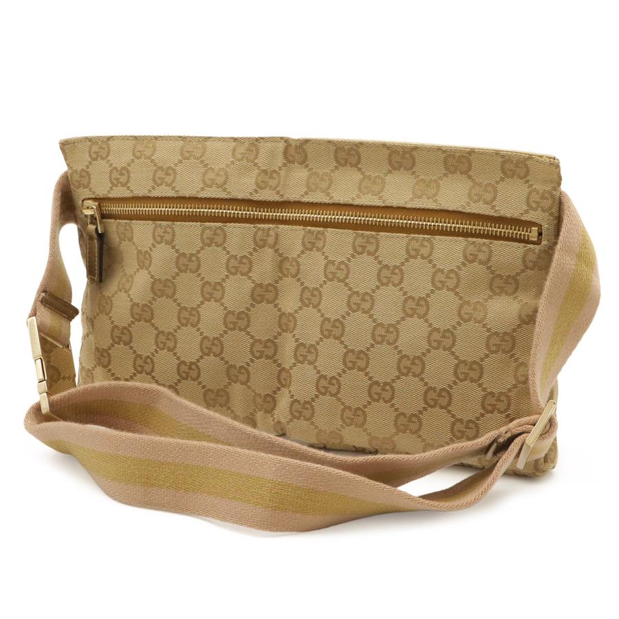 GUCCI グッチ GGキャンバス シェリーライン ボディバッグ ウエストポーチ ヒップバッグ ベージュ ピンク メタリックゴールド | GUCCI | 01