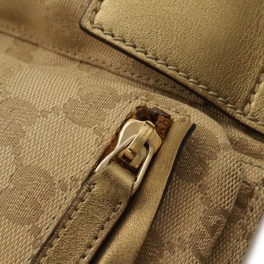 GUCCI グッチ GGキャンバス シェリーライン ボディバッグ ウエストポーチ ヒップバッグ ベージュ ピンク メタリックゴールド | GUCCI | 05