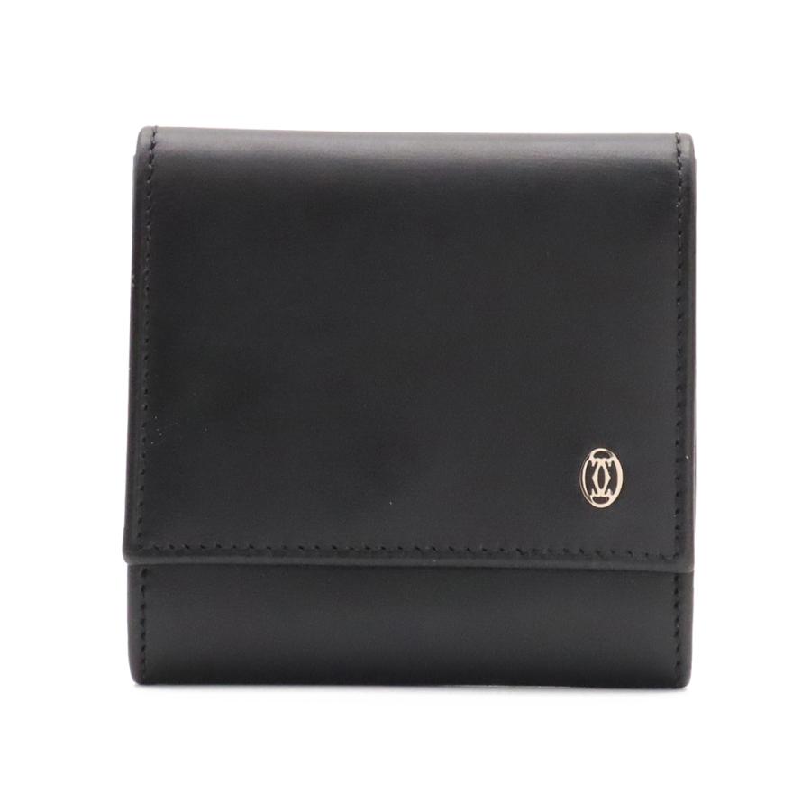 Cartier カルティエ パシャ コインケース 小銭入れ コインパース カーフレザー ブラック 黒 シルバー金具 L3000205 | Cartier