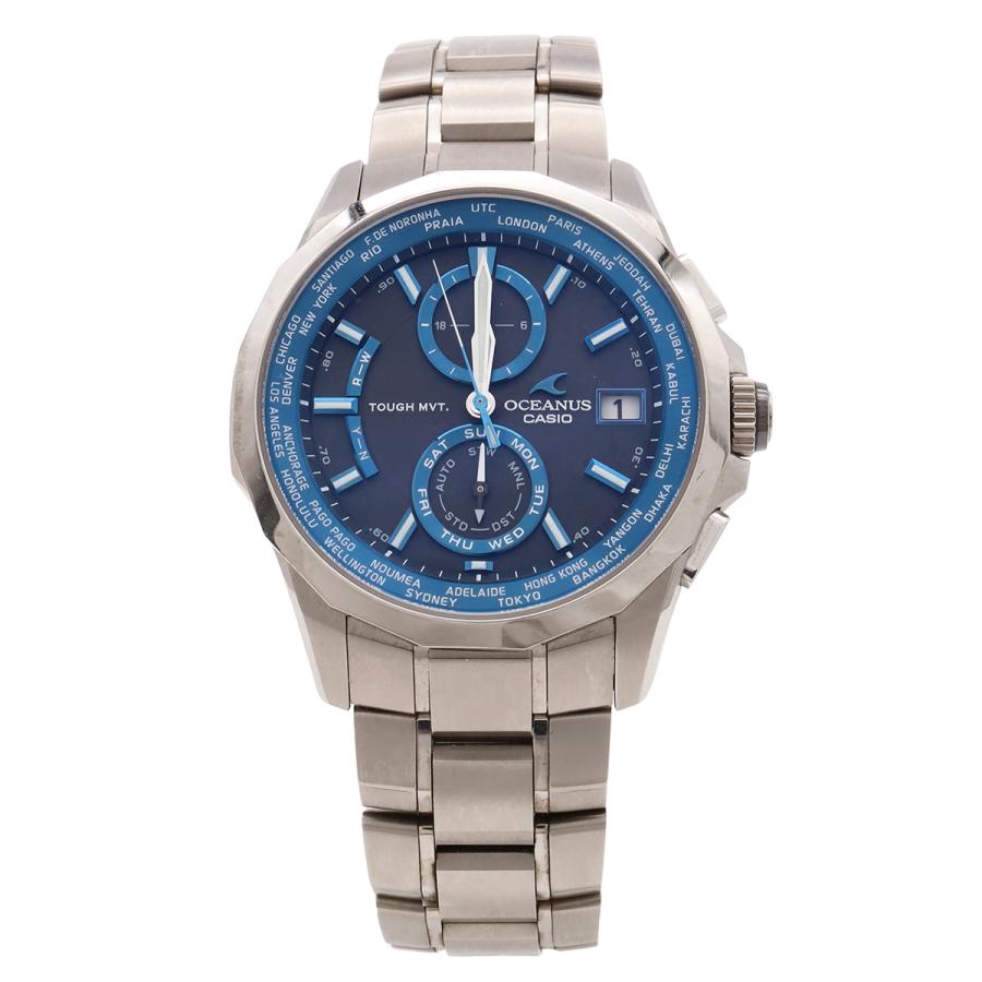 CASIO カシオ OCEANUS オシアナス マンタ チタン デイト 電波ソーラー ブラック文字盤 メンズ 腕時計 OCW-S2000-1AJF | CASIO