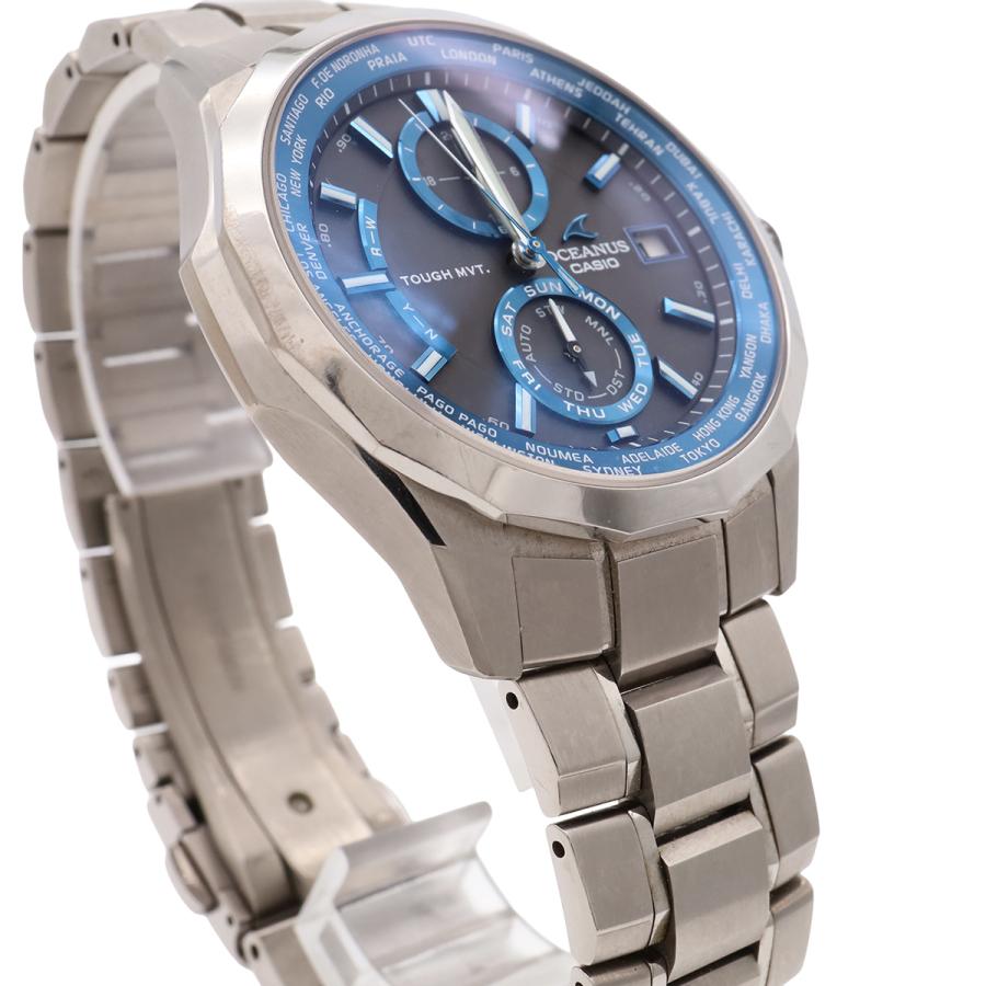 CASIO カシオ OCEANUS オシアナス マンタ チタン デイト 電波ソーラー ブラック文字盤 メンズ 腕時計 OCW-S2000-1AJF | CASIO | 04