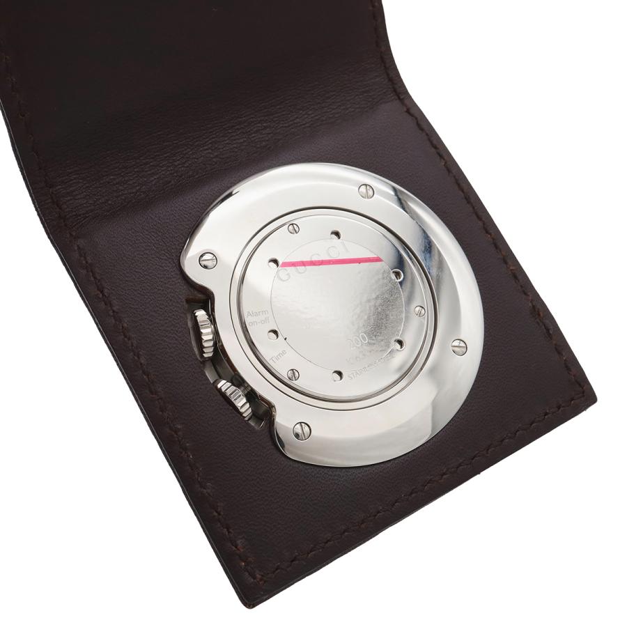 GUCCI グッチ トラベルクロック ブラック文字盤 SS  アラーム 置時計 QZ クォーツ YC200002 | GUCCI | 03