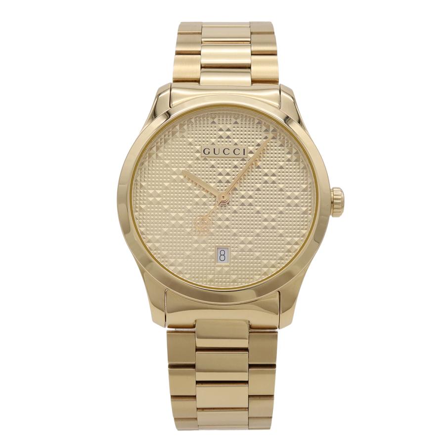 GUCCI グッチ Gタイムレス コレクション デイト SS ゴールド文字盤 メンズ クォーツ 腕時計 126.4　YA126461A | GUCCI