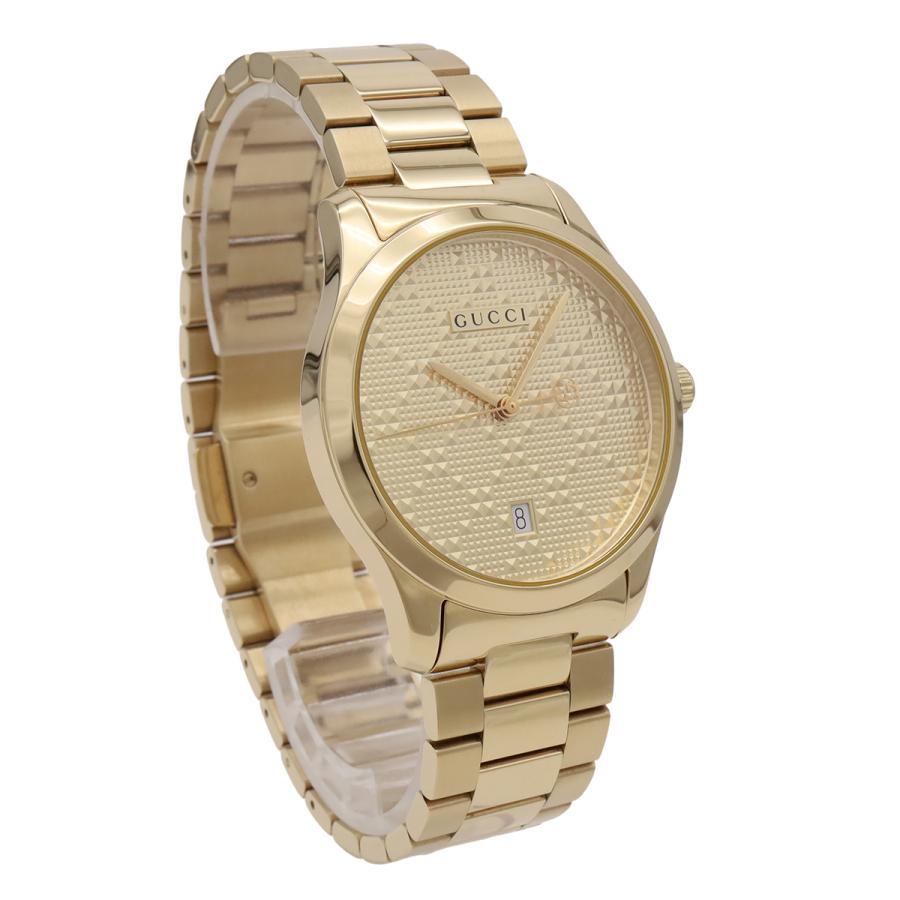 GUCCI グッチ Gタイムレス コレクション デイト SS ゴールド文字盤 メンズ クォーツ 腕時計 126.4　YA126461A | GUCCI | 02