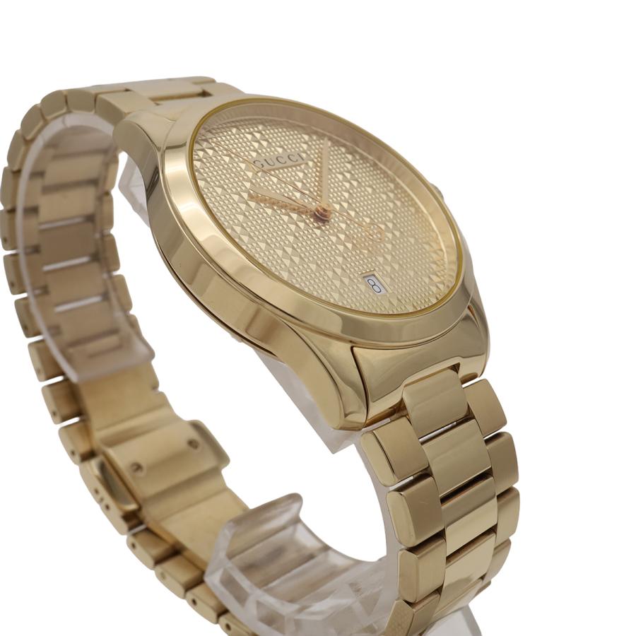 GUCCI グッチ Gタイムレス コレクション デイト SS ゴールド文字盤 メンズ クォーツ 腕時計 126.4　YA126461A | GUCCI | 04